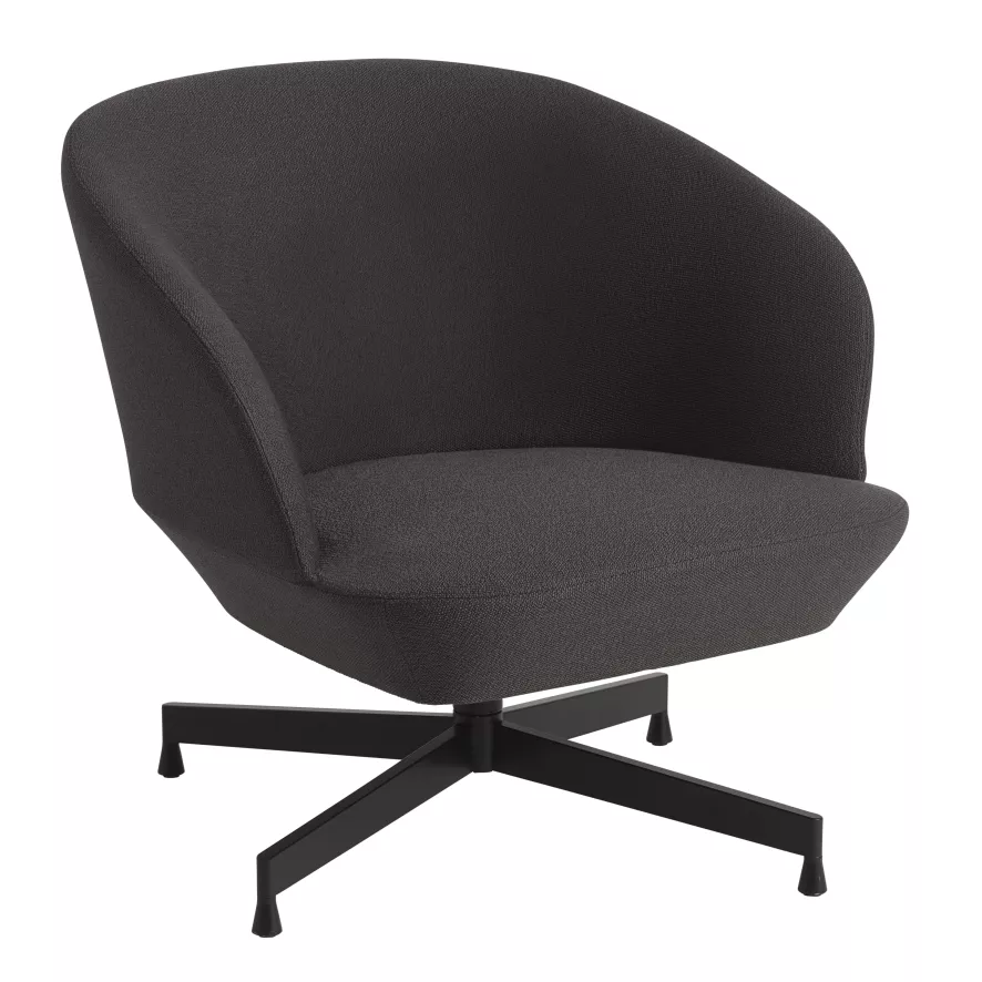 Muuto Oslo Swivel Fauteuil Ocean 50 Zwart Onderstel 3 Muuto Oslo Swivel Fauteuil Ocean 50 Zwart Onderstel