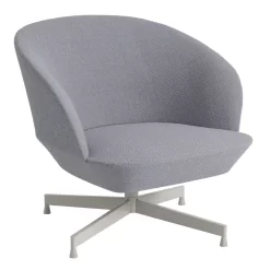 Muuto Oslo Swivel Fauteuil Colline 737 Grijs Onderstel