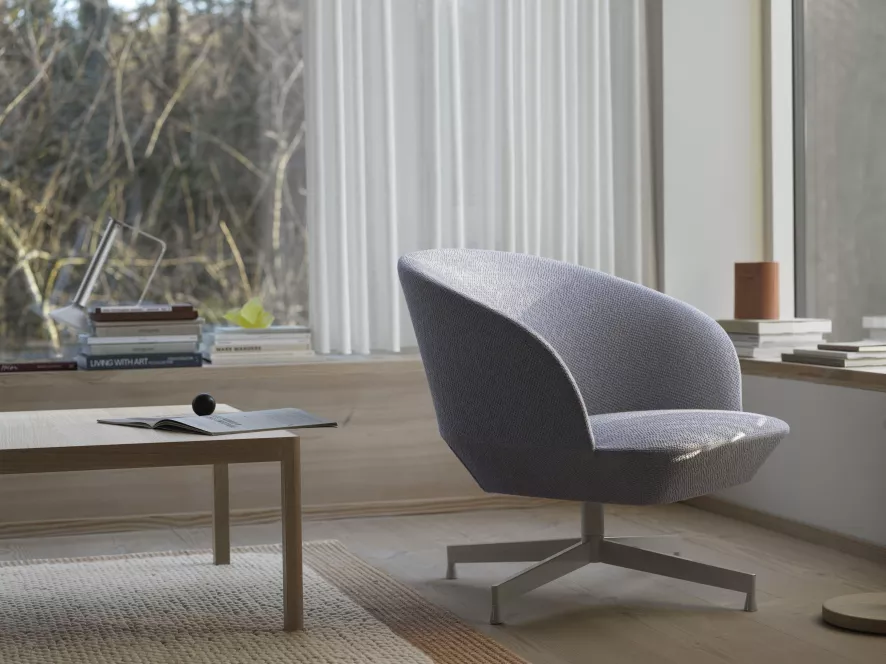 Muuto Oslo Swivel Fauteuil Vidar 146 Grijs Onderstel 10 Muuto Oslo Swivel Fauteuil Vidar 146 Grijs Onderstel - Afbeelding 8