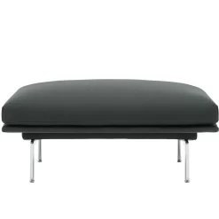 Muuto Outline Poef Twill Weave 990, Onderstel Aluminum