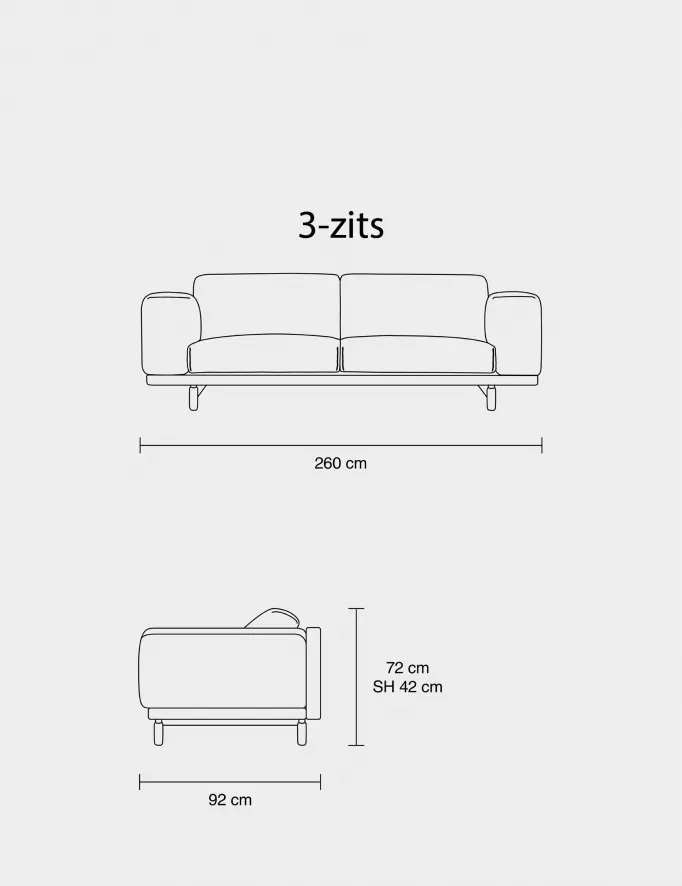 Muuto Rest Bank Tweezitter, Rime 591, Eiken Onderstel 9 Muuto Rest Bank Tweezitter, Rime 591, Eiken Onderstel - Afbeelding 7