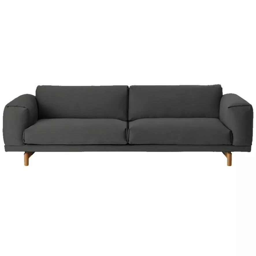 Muuto Rest Bank Driezitter, Rime 591, Eiken Onderstel 12 Muuto Rest Bank Driezitter, Rime 591, Eiken Onderstel - Afbeelding 10