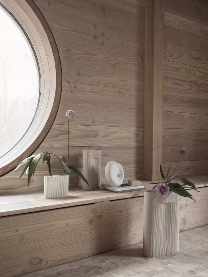 Muuto Ridge Vaas 16.5 Beige 9 Muuto Ridge Vaas 16.5 Beige - Afbeelding 7