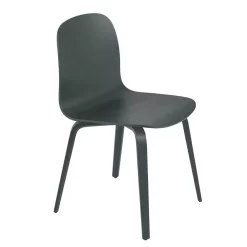 Muuto Visu Wood Stoel Donkergroen